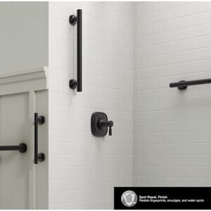 KOHLER Ealing 16 in Grab Bar - Matte Black, New, 500lb Capacity, ADA Compliant